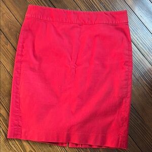Classic Red Pencil Skirt